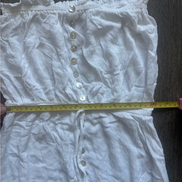 Elan White Strapless High-Low Sundress - Picture 4 of 7